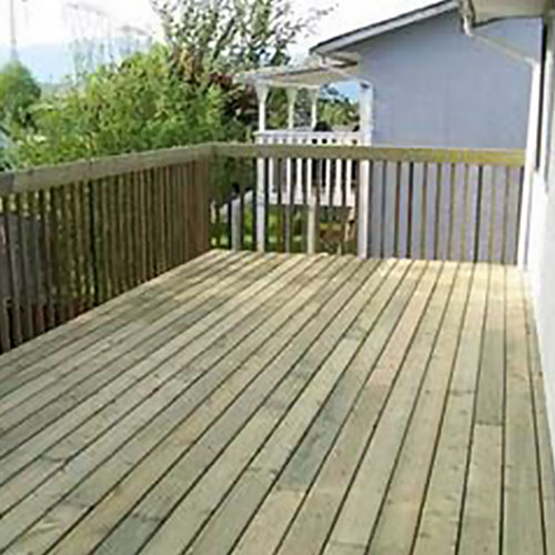 Treated Lumber Deck